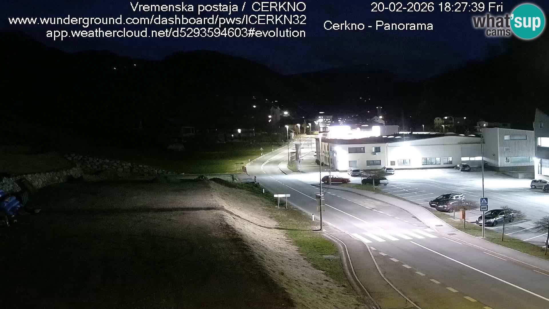 Webcam en direct – Entrée de la ville de Cerkno