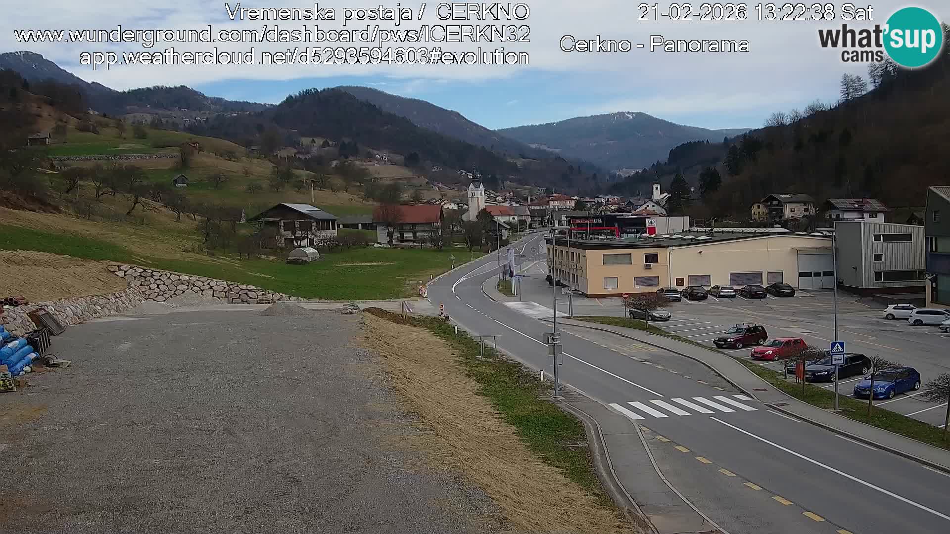 Cerkno entrada a la ciudad Webcam en vivo