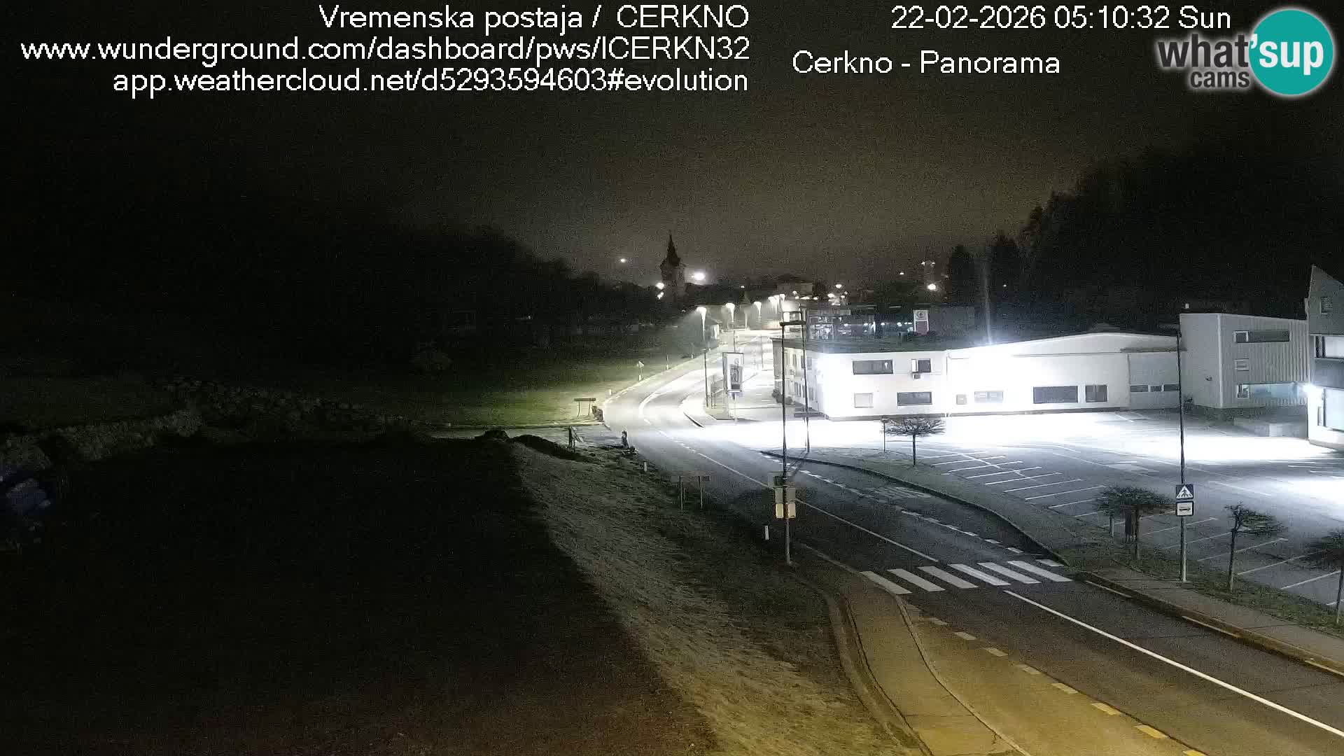 Webcam en direct – Entrée de la ville de Cerkno