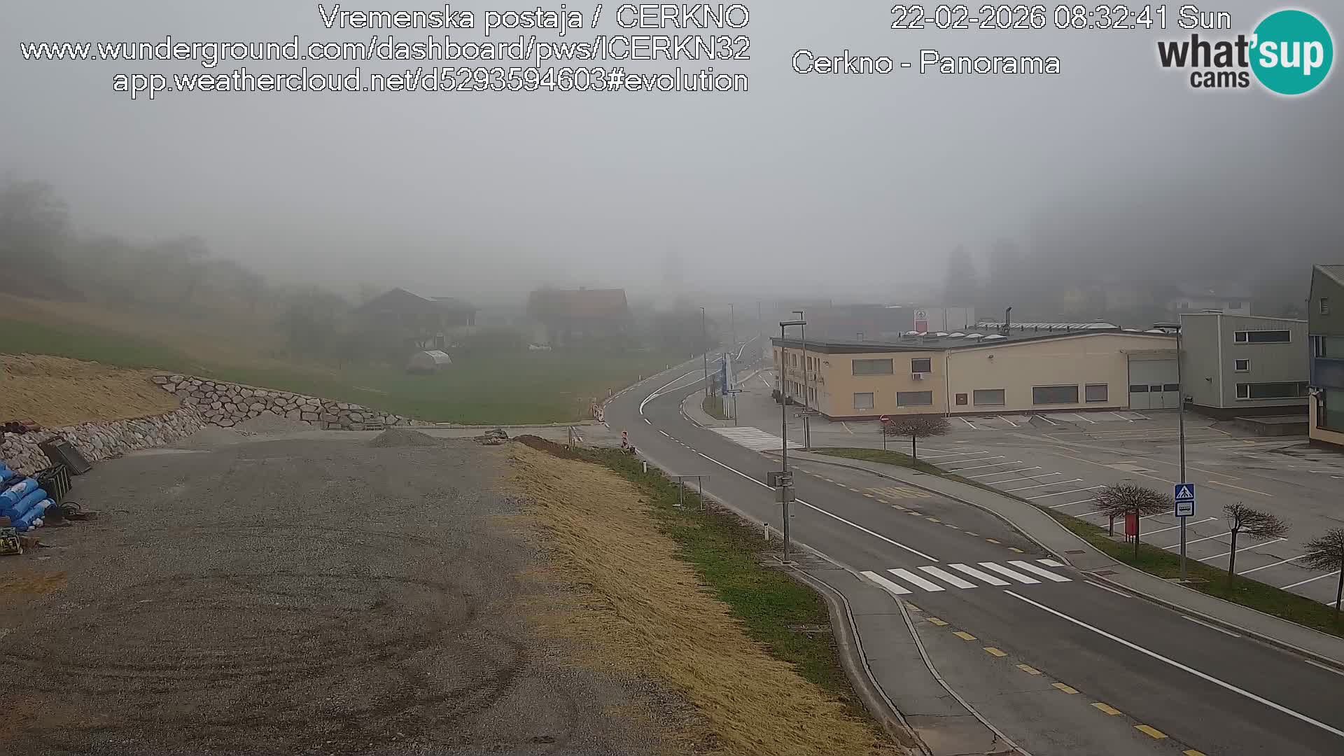 Cerkno city entrance Live Webcam