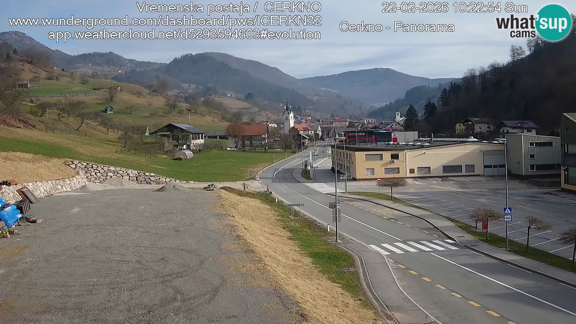 Cerkno entrada a la ciudad Webcam en vivo