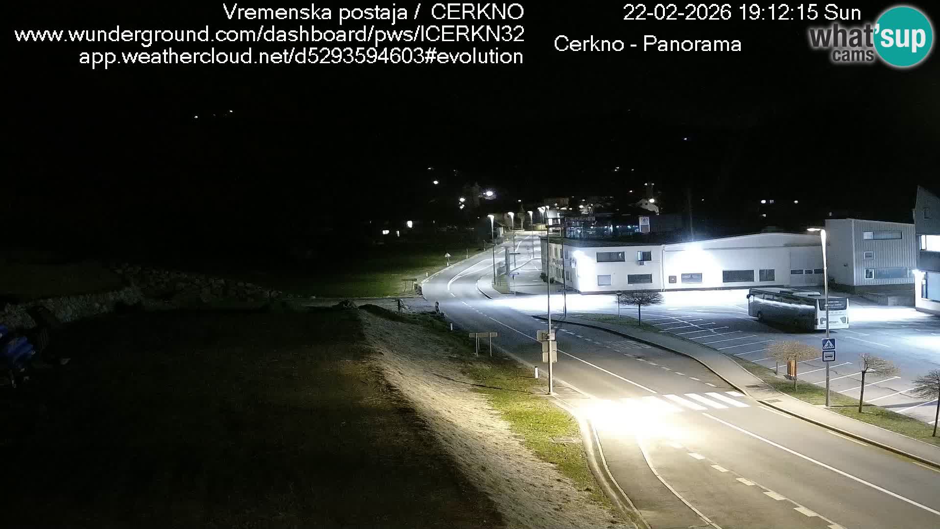Cerkno entrada a la ciudad Webcam en vivo