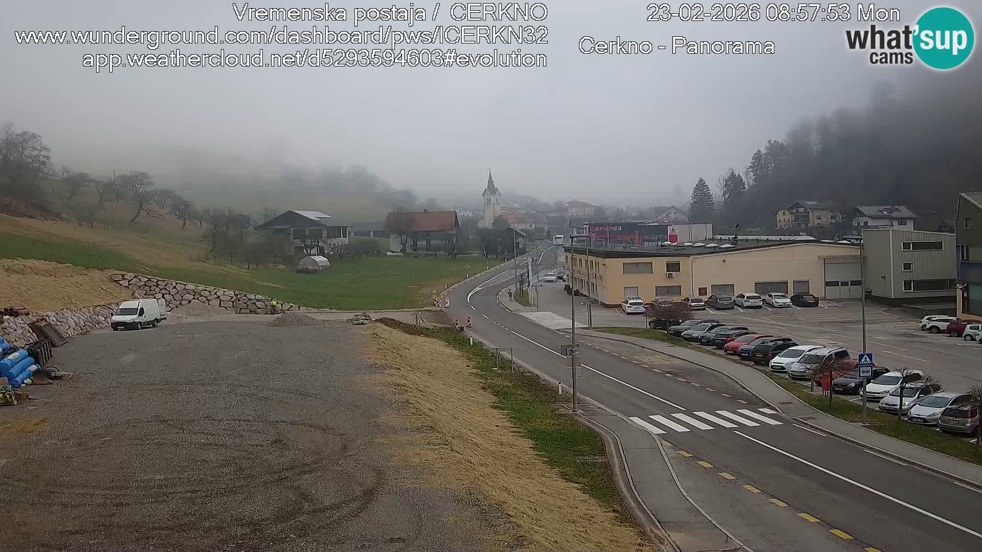 Cerkno city entrance Live Webcam