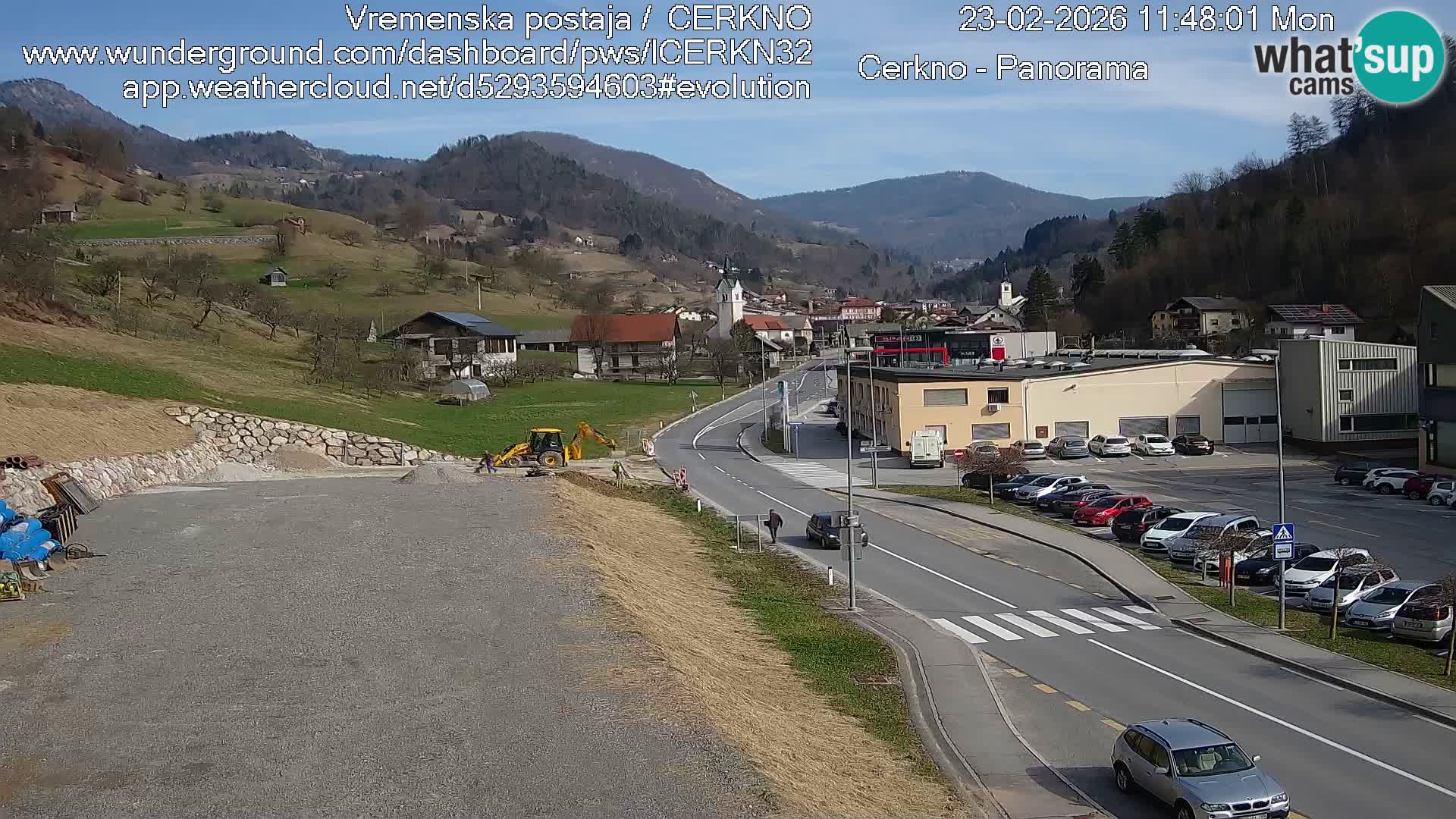 Cerkno city entrance Live Webcam