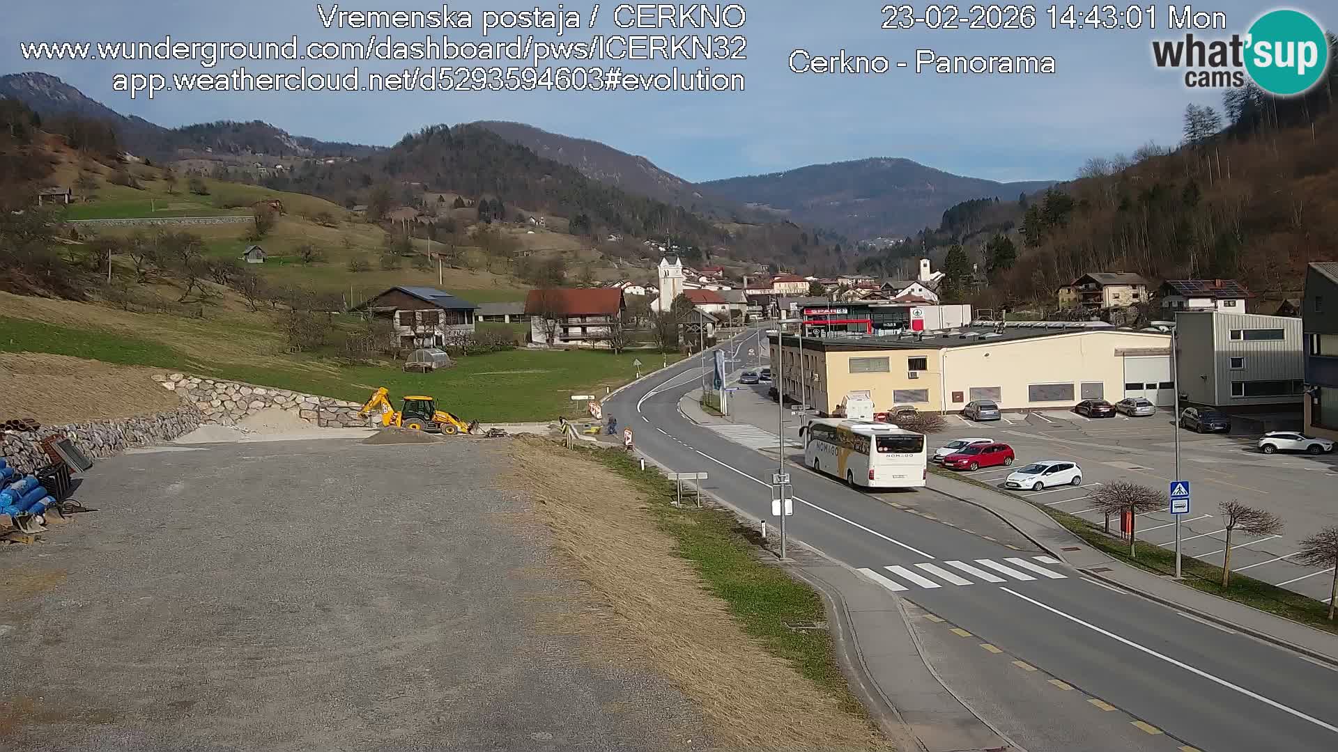 Cerkno entrada a la ciudad Webcam en vivo