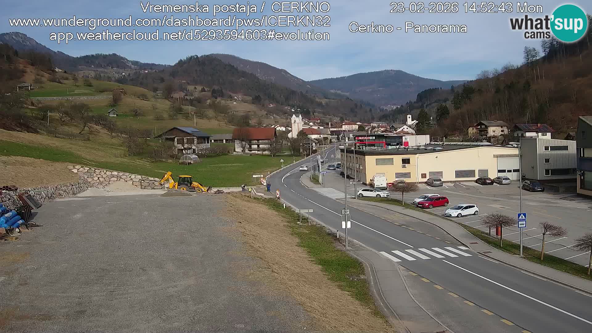 Cerkno city entrance Live Webcam