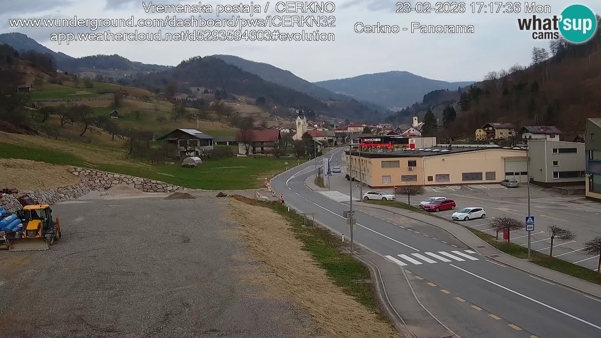 Cerkno city entrance Live Webcam