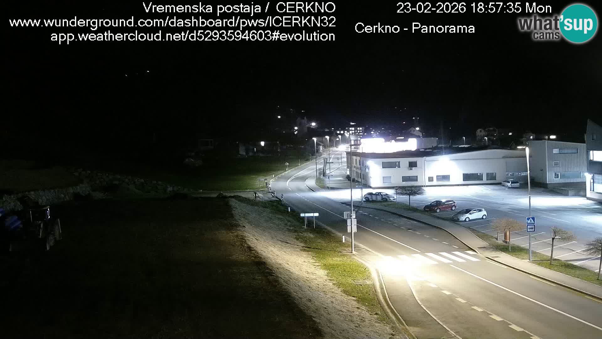 Cerkno city entrance Live Webcam