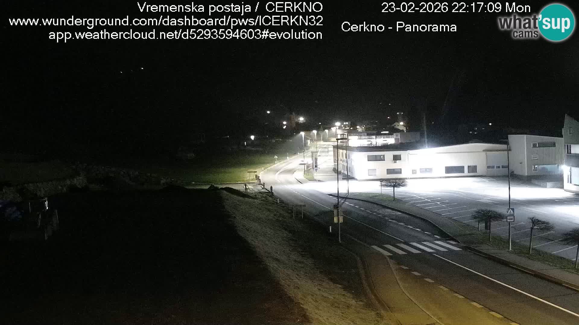 Cerkno city entrance Live Webcam