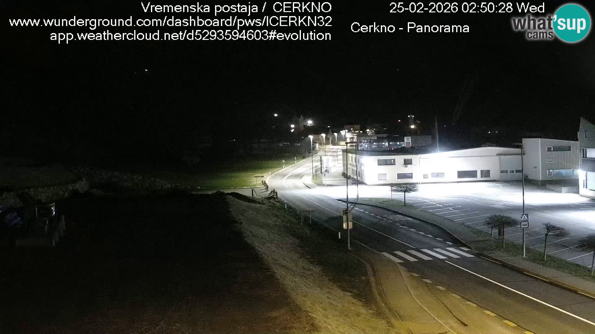 Webcam en direct – Entrée de la ville de Cerkno