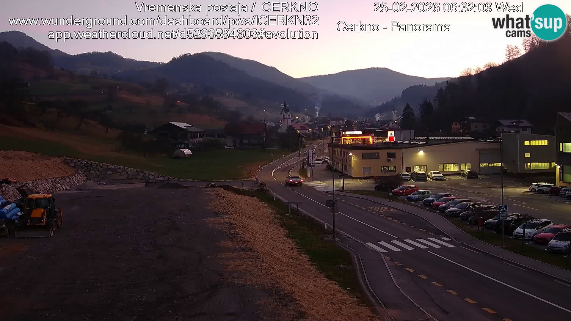 Cerkno entrada a la ciudad Webcam en vivo