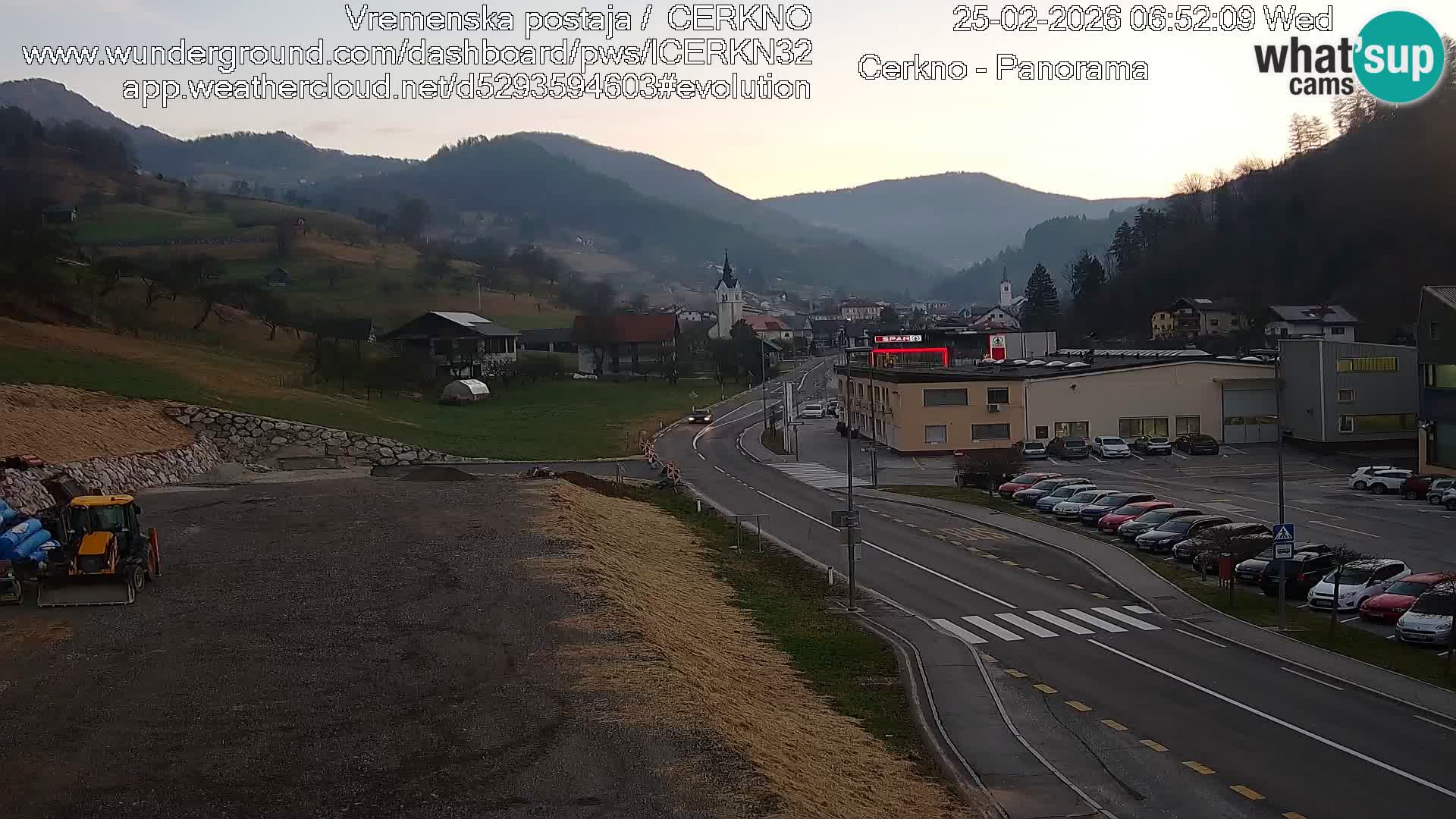 Cerkno city entrance Live Webcam