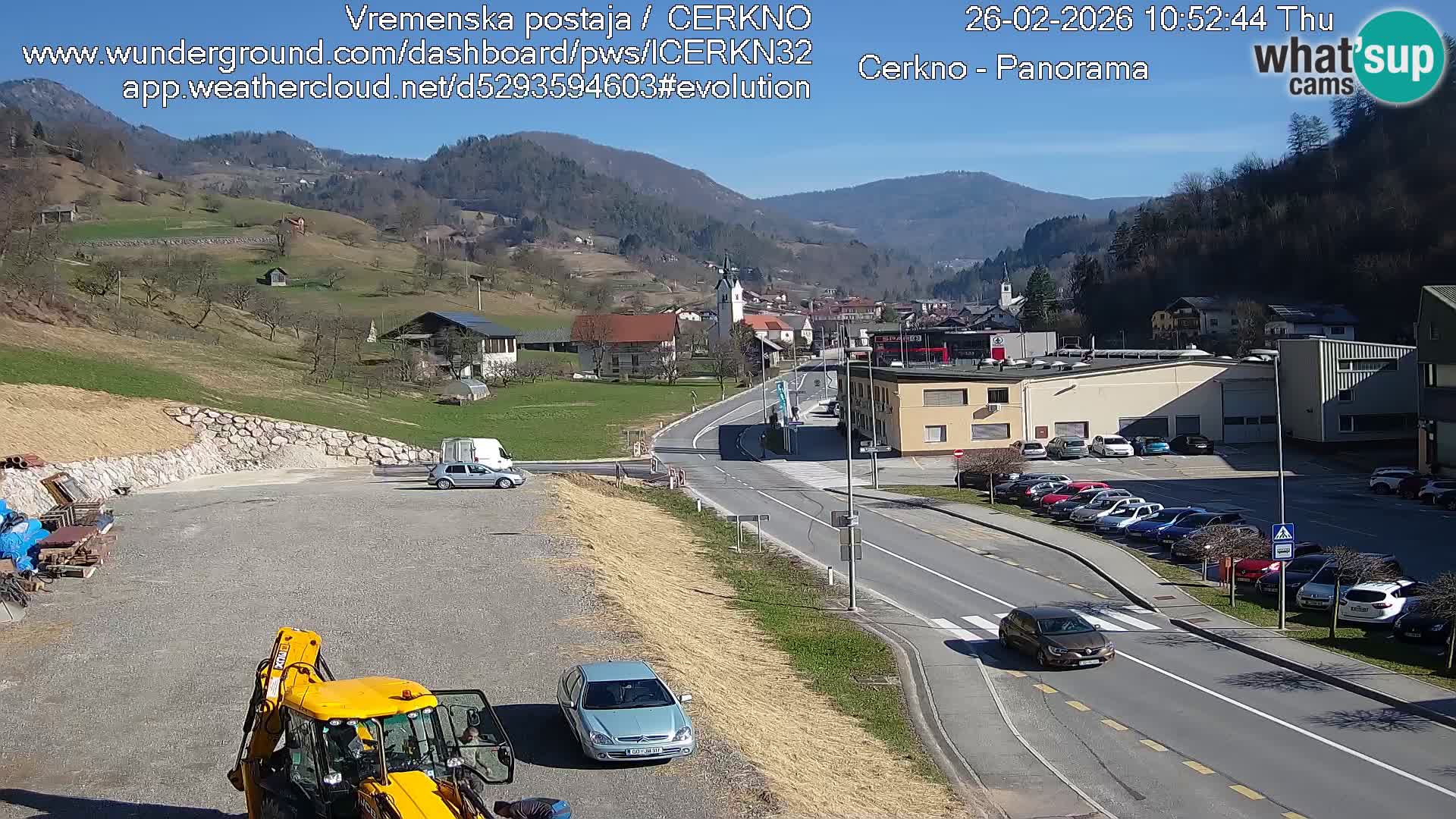 Cerkno city entrance Live Webcam