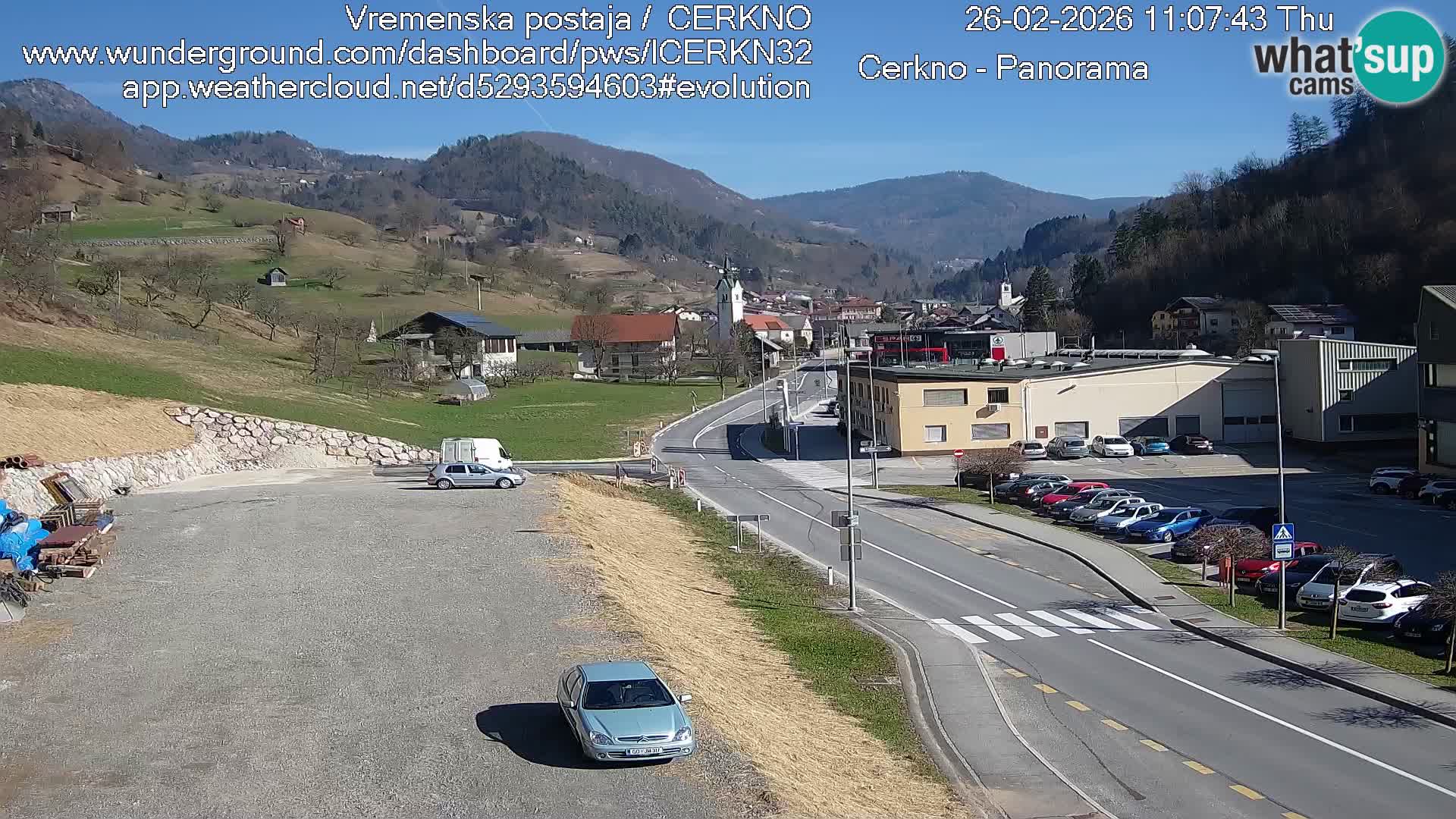 Cerkno city entrance Live Webcam