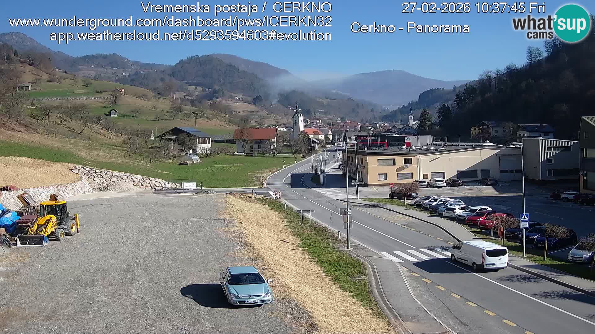 Cerkno entrada a la ciudad Webcam en vivo
