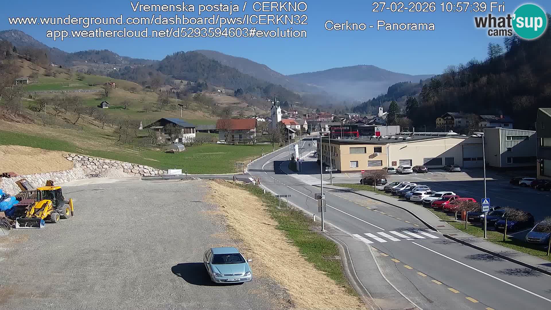 Webcam en direct – Entrée de la ville de Cerkno