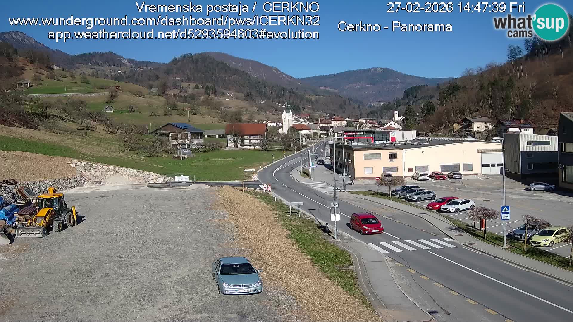 Cerkno city entrance Live Webcam