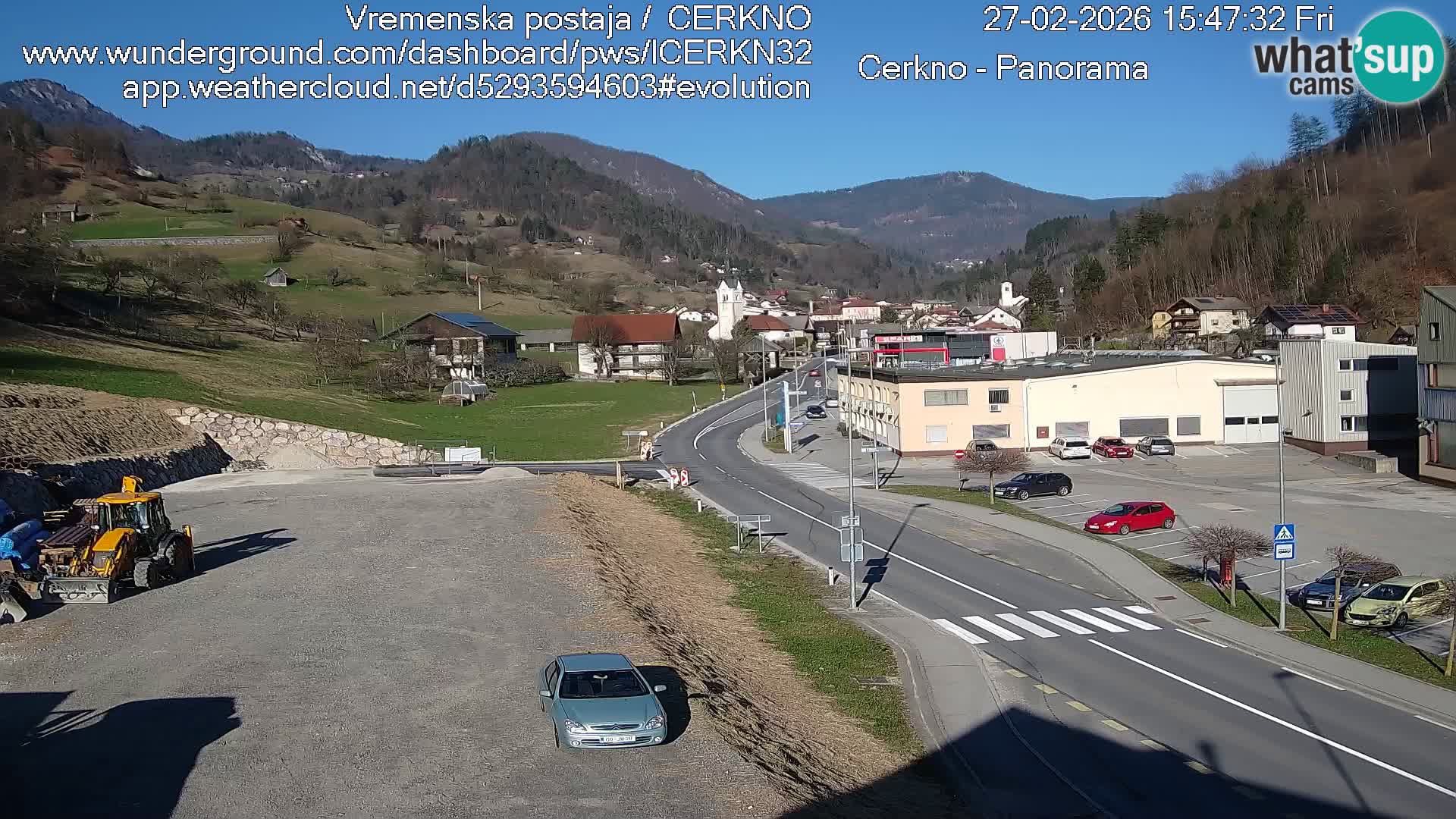 Cerkno entrada a la ciudad Webcam en vivo