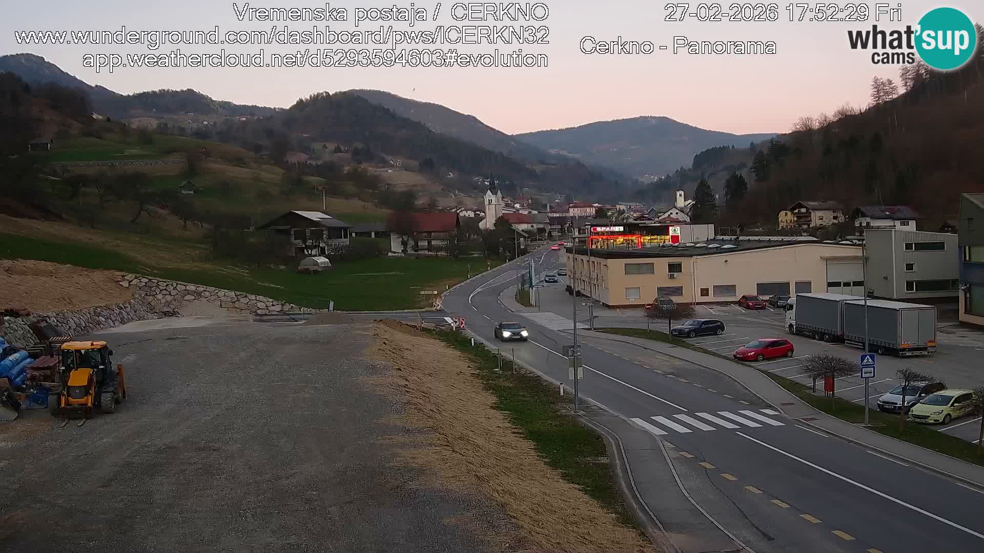 Cerkno entrada a la ciudad Webcam en vivo