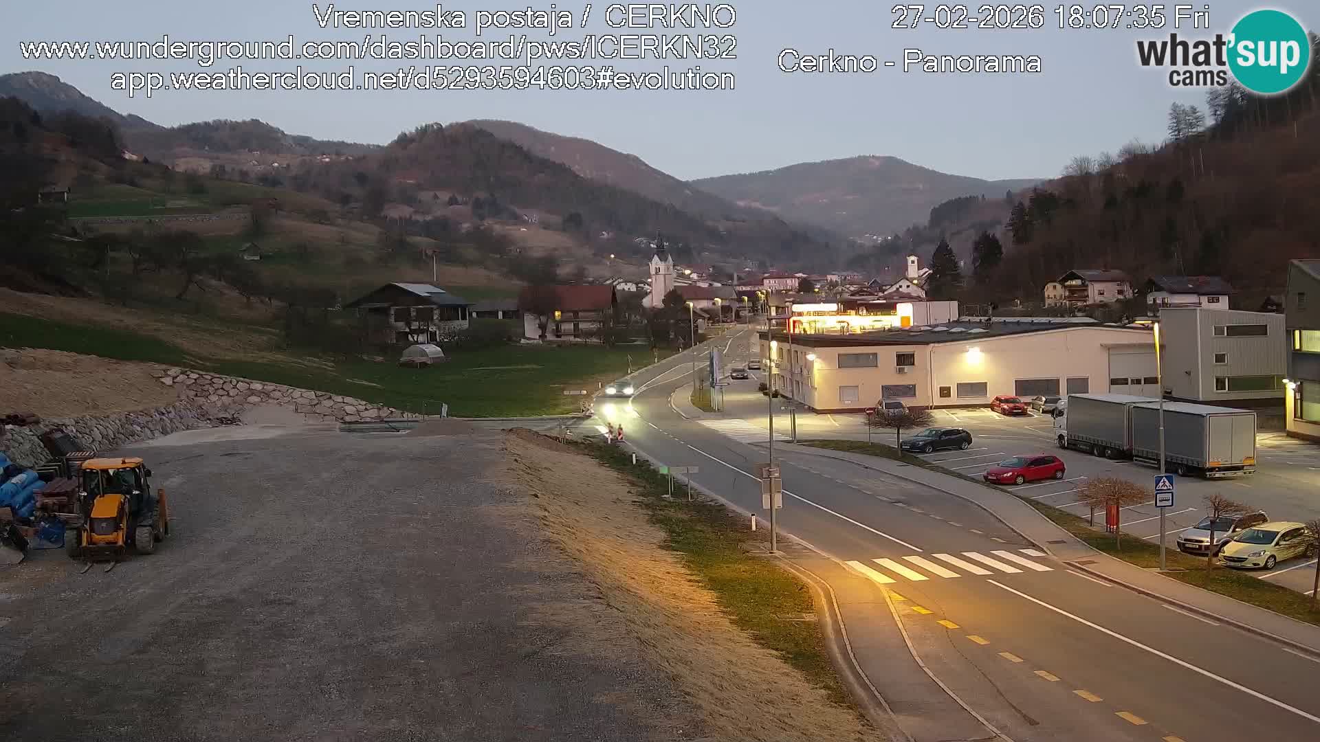 Cerkno city entrance Live Webcam
