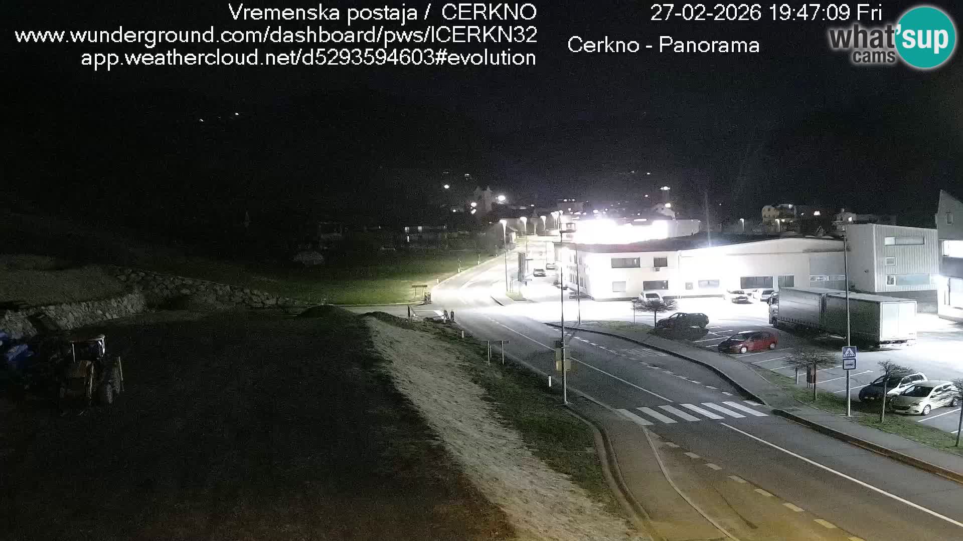 Cerkno entrada a la ciudad Webcam en vivo