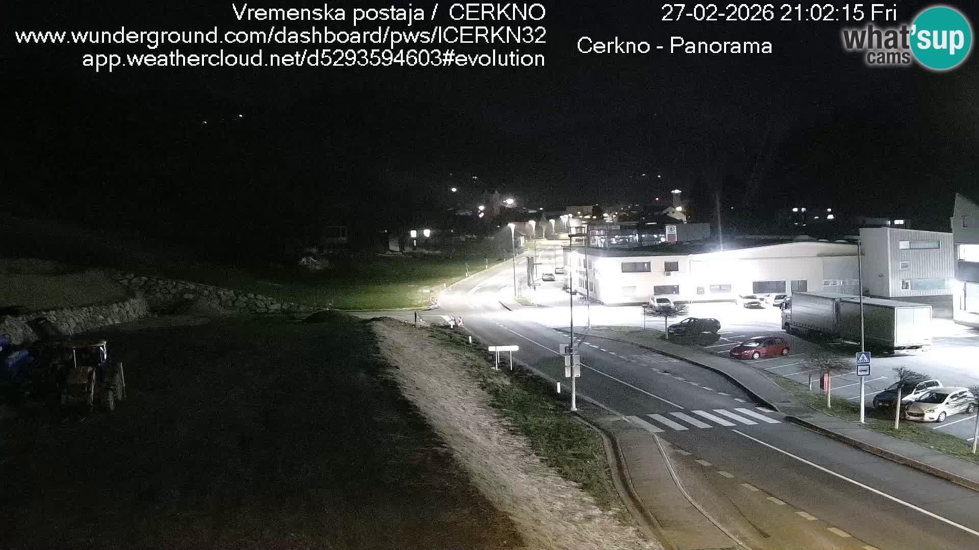 Webcam en direct – Entrée de la ville de Cerkno