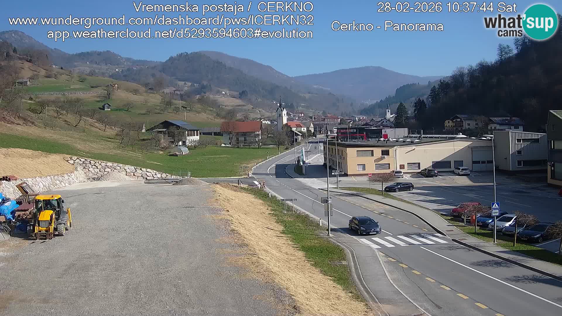 Cerkno entrada a la ciudad Webcam en vivo