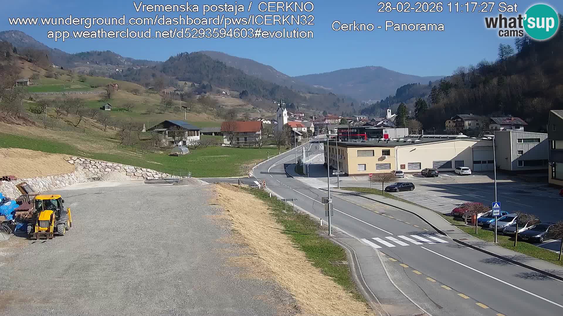 Cerkno entrada a la ciudad Webcam en vivo