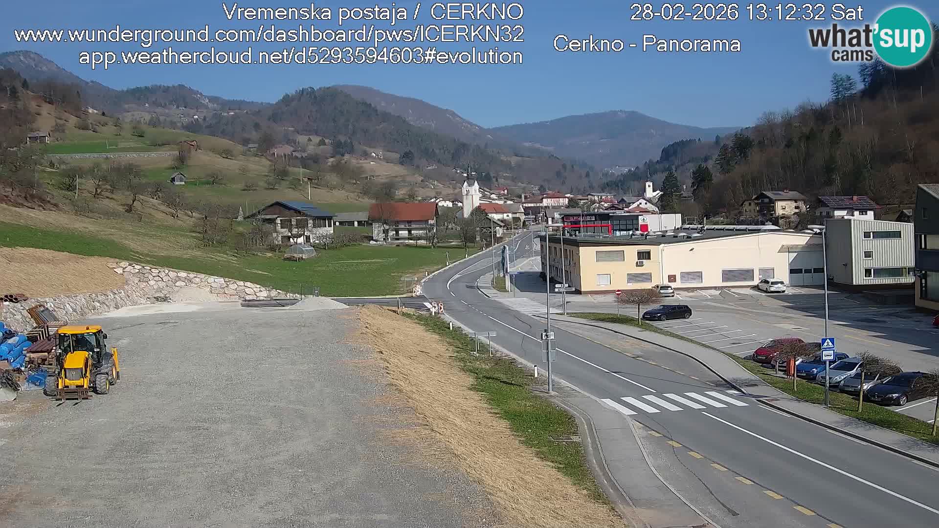 Webcam en direct – Entrée de la ville de Cerkno