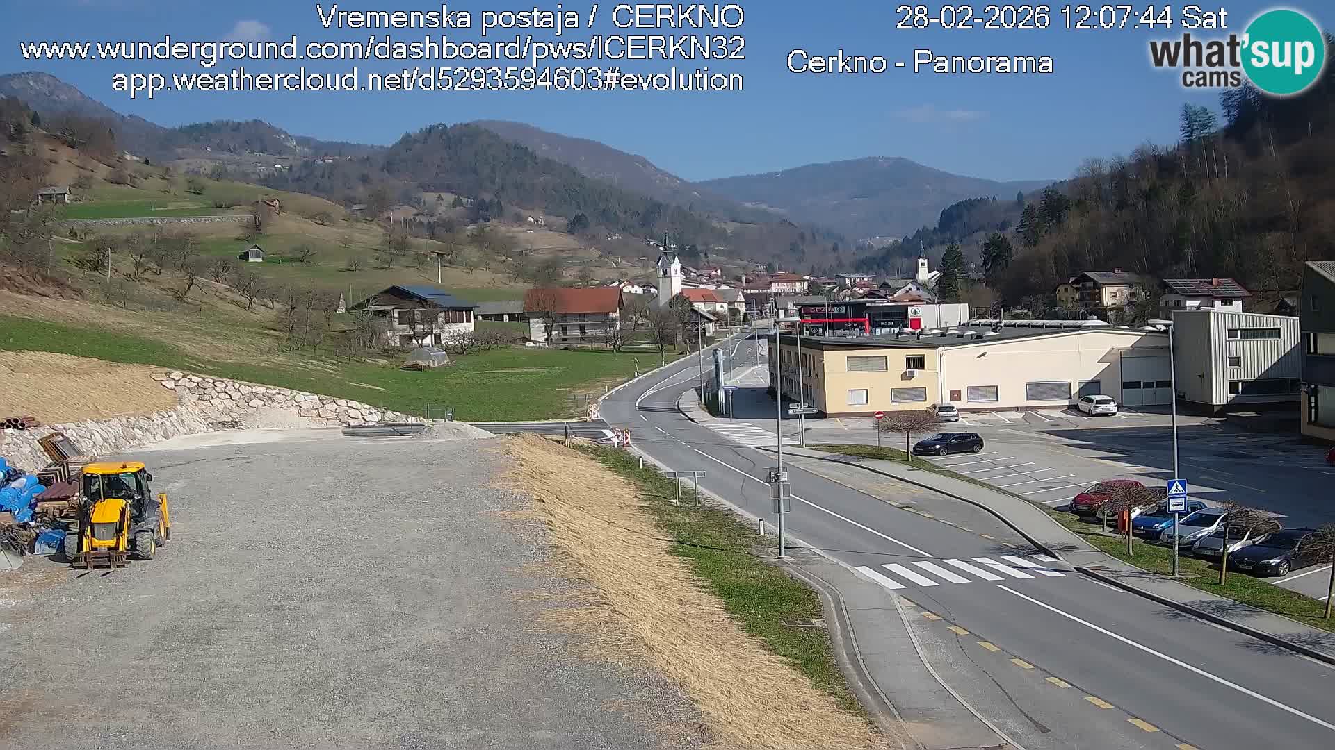 Webcam en direct – Entrée de la ville de Cerkno