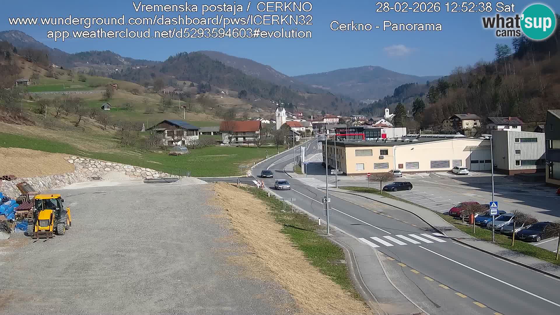 Cerkno entrada a la ciudad Webcam en vivo