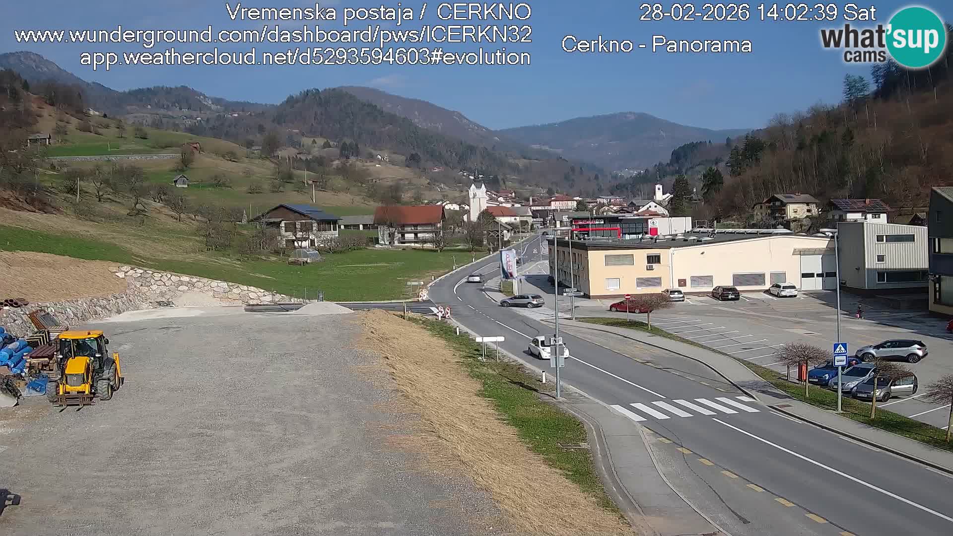 Webcam en direct – Entrée de la ville de Cerkno