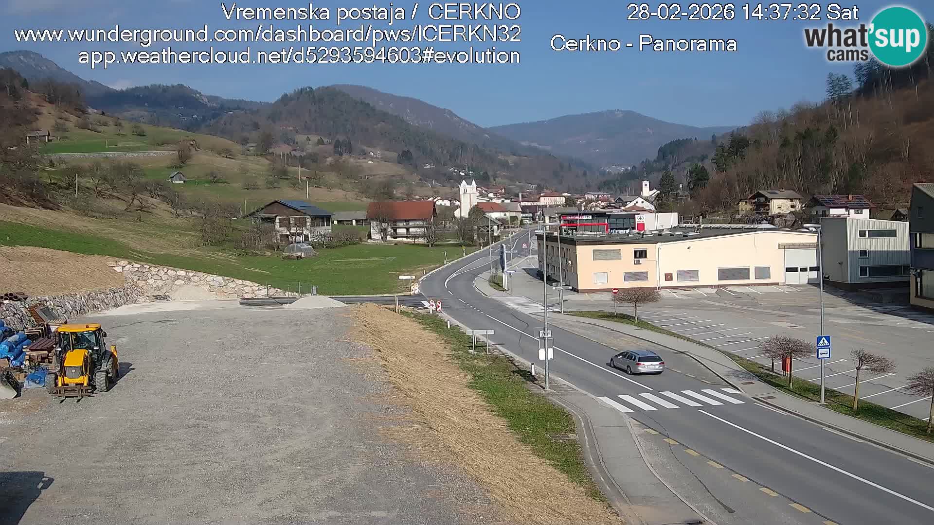 Cerkno entrada a la ciudad Webcam en vivo