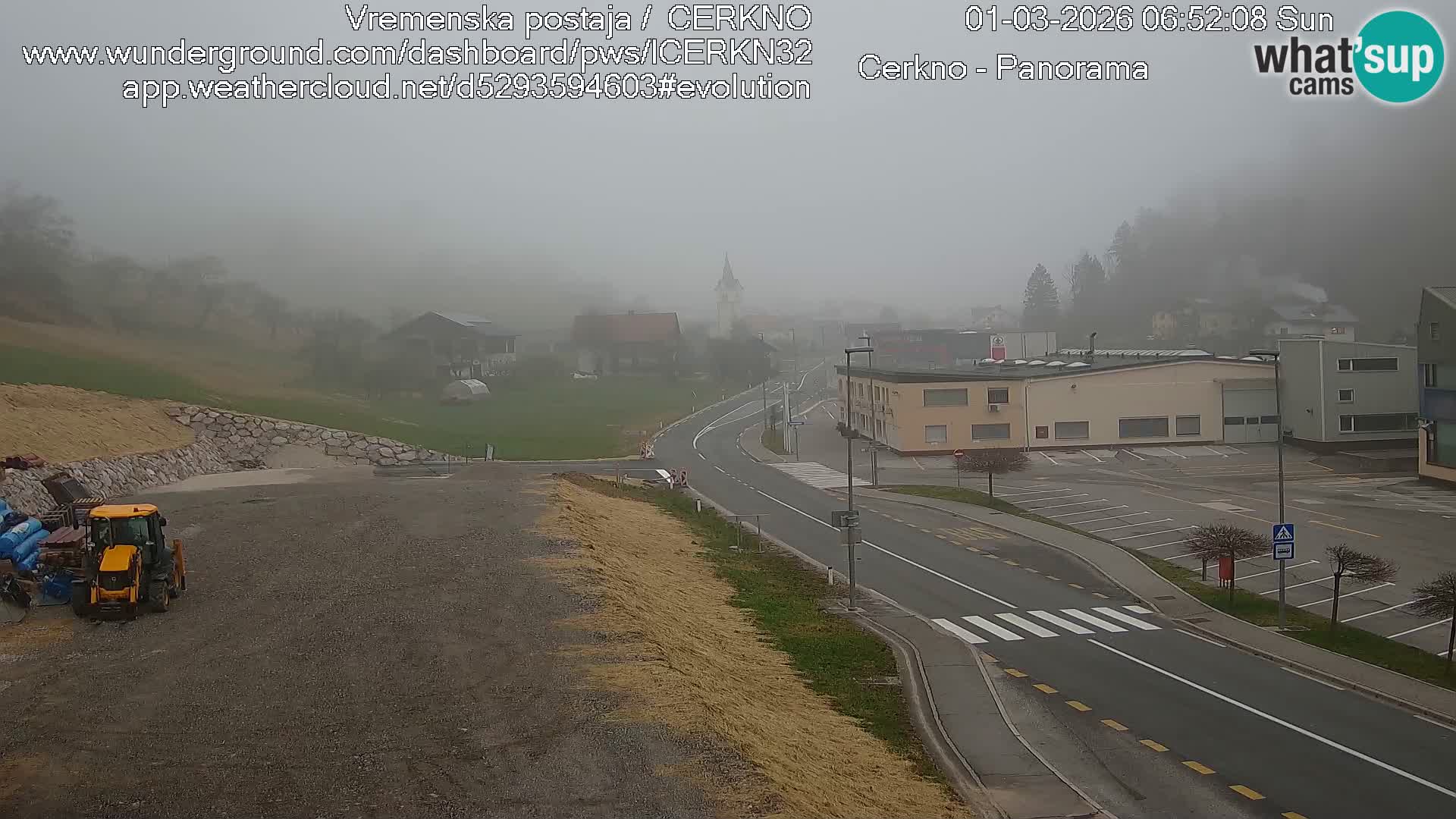 Webcam en direct – Entrée de la ville de Cerkno