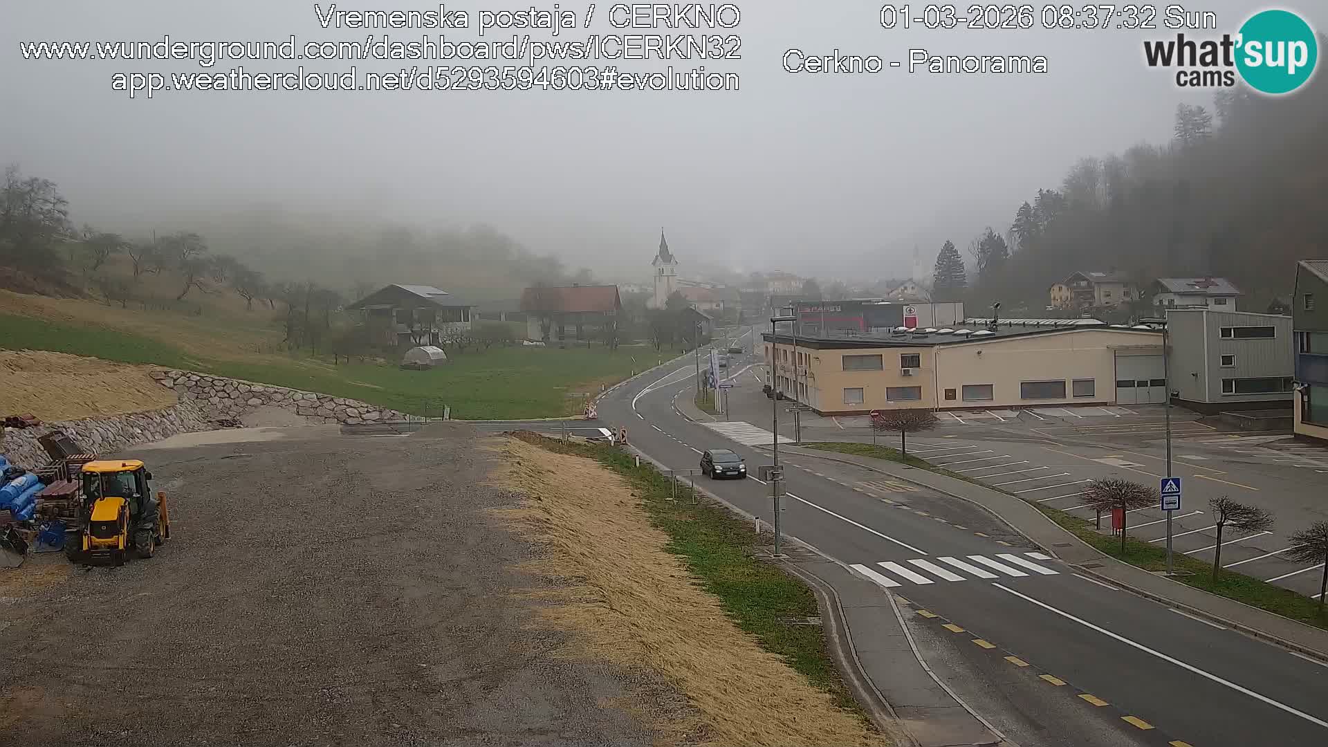 Webcam en direct – Entrée de la ville de Cerkno