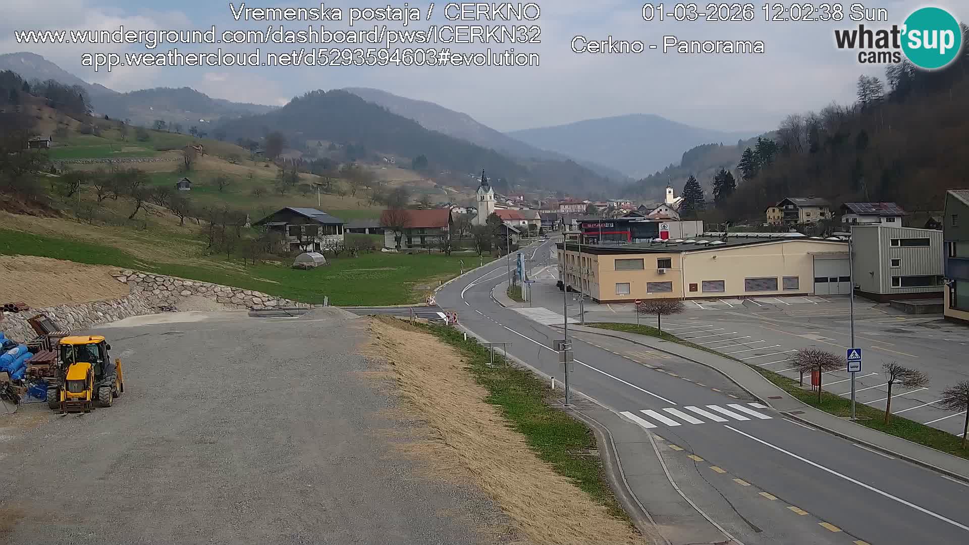 Cerkno entrada a la ciudad Webcam en vivo