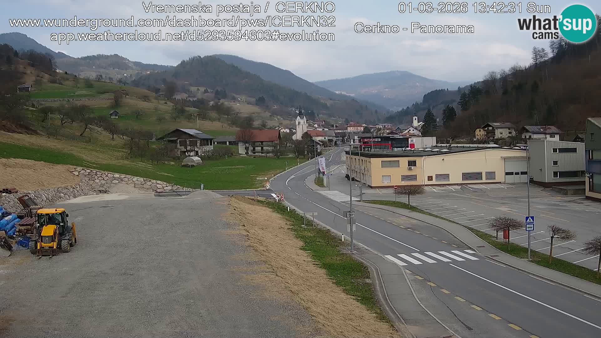 Cerkno entrada a la ciudad Webcam en vivo