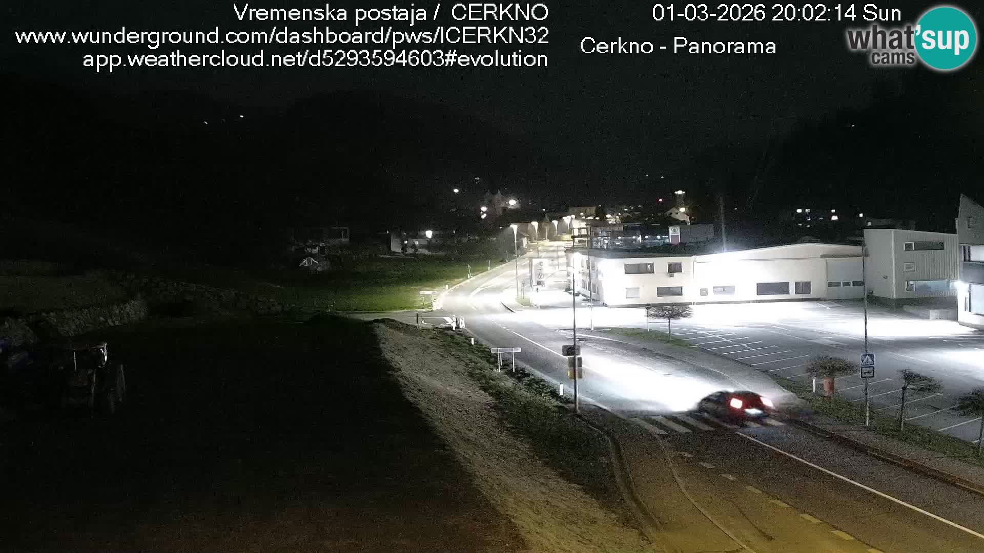 Cerkno entrada a la ciudad Webcam en vivo