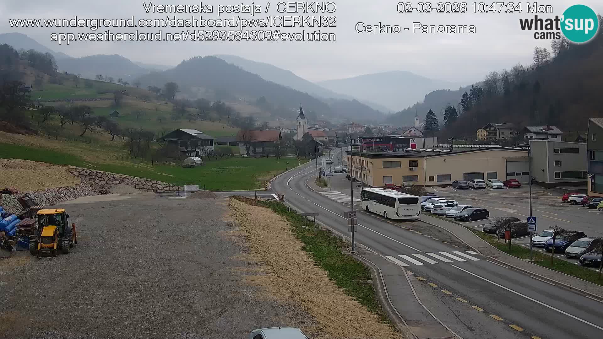 Webcam en direct – Entrée de la ville de Cerkno