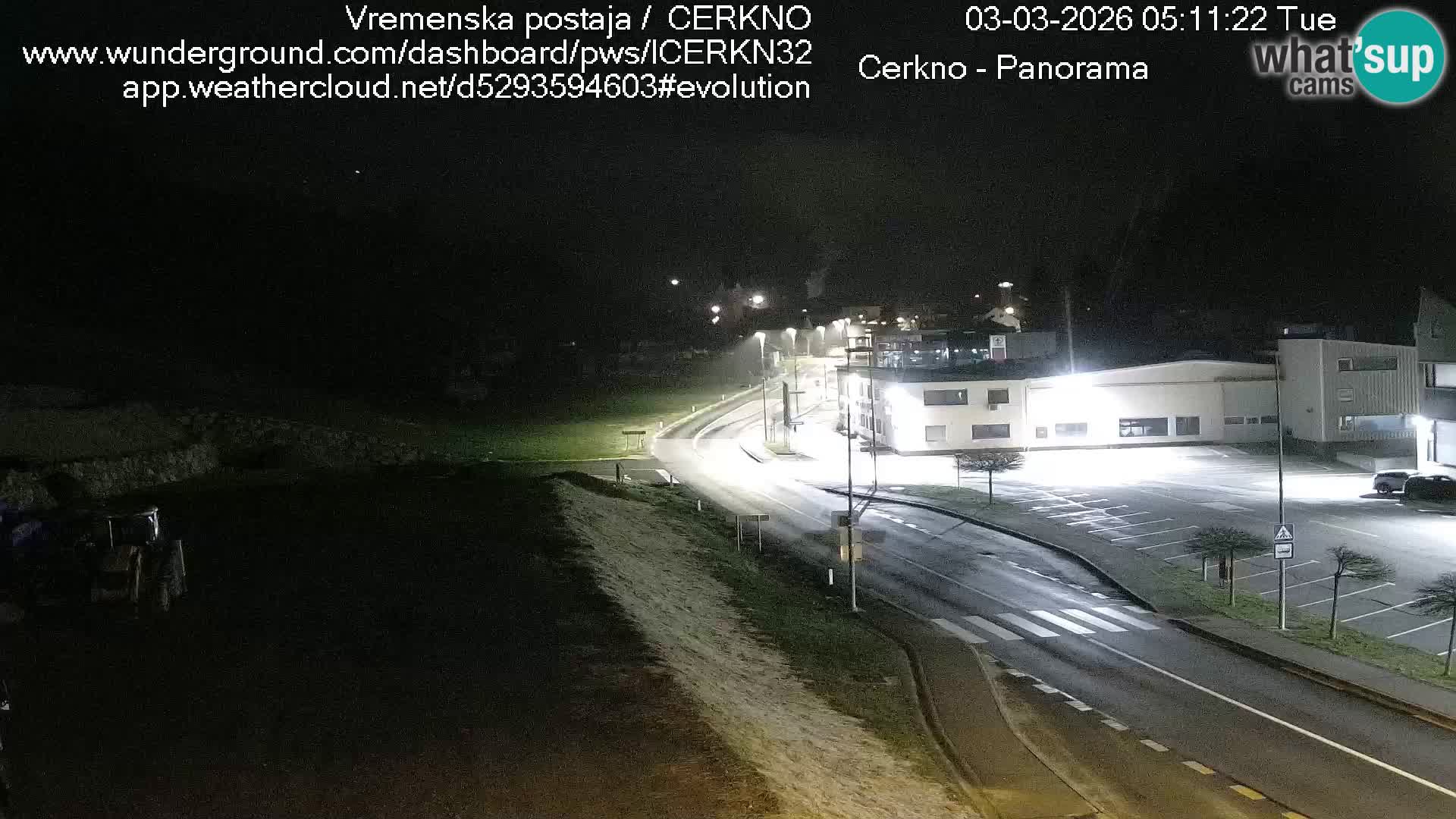 Webcam en direct – Entrée de la ville de Cerkno