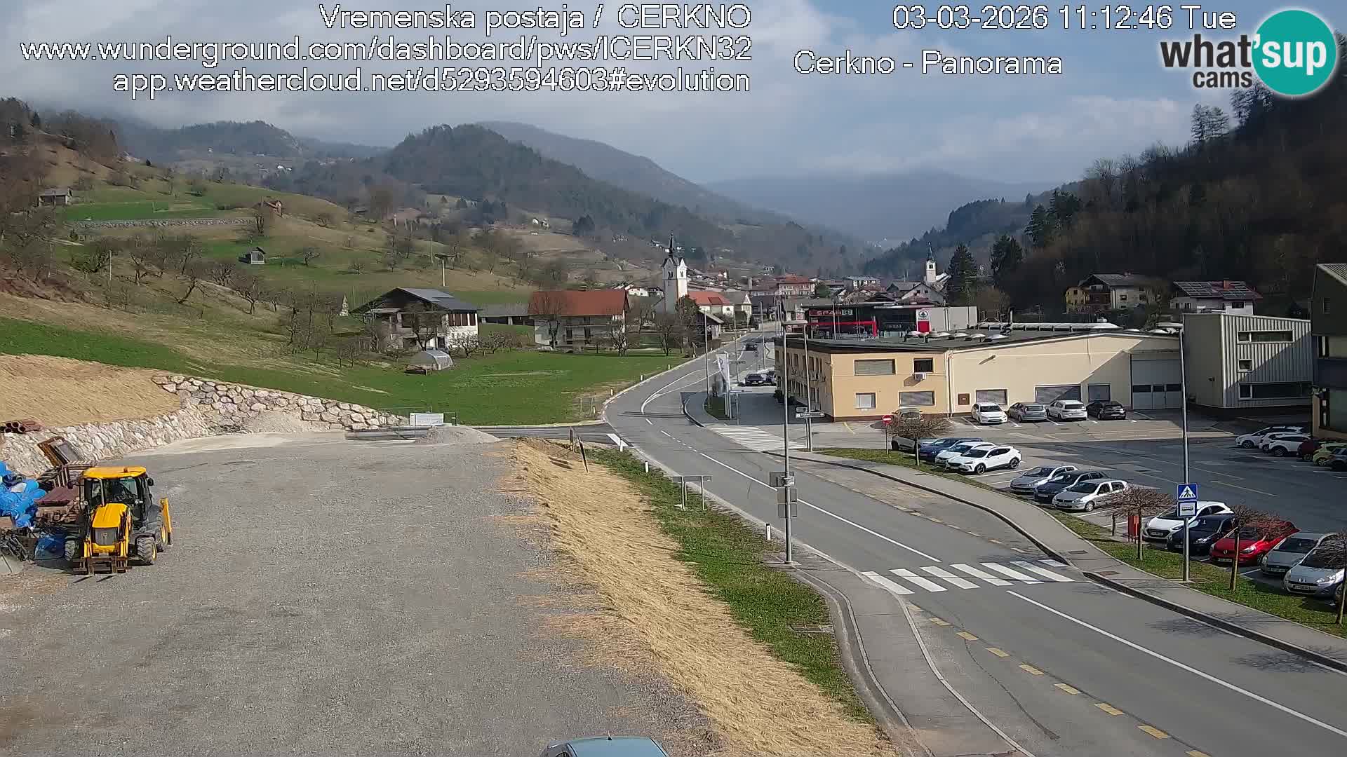 Cerkno entrada a la ciudad Webcam en vivo