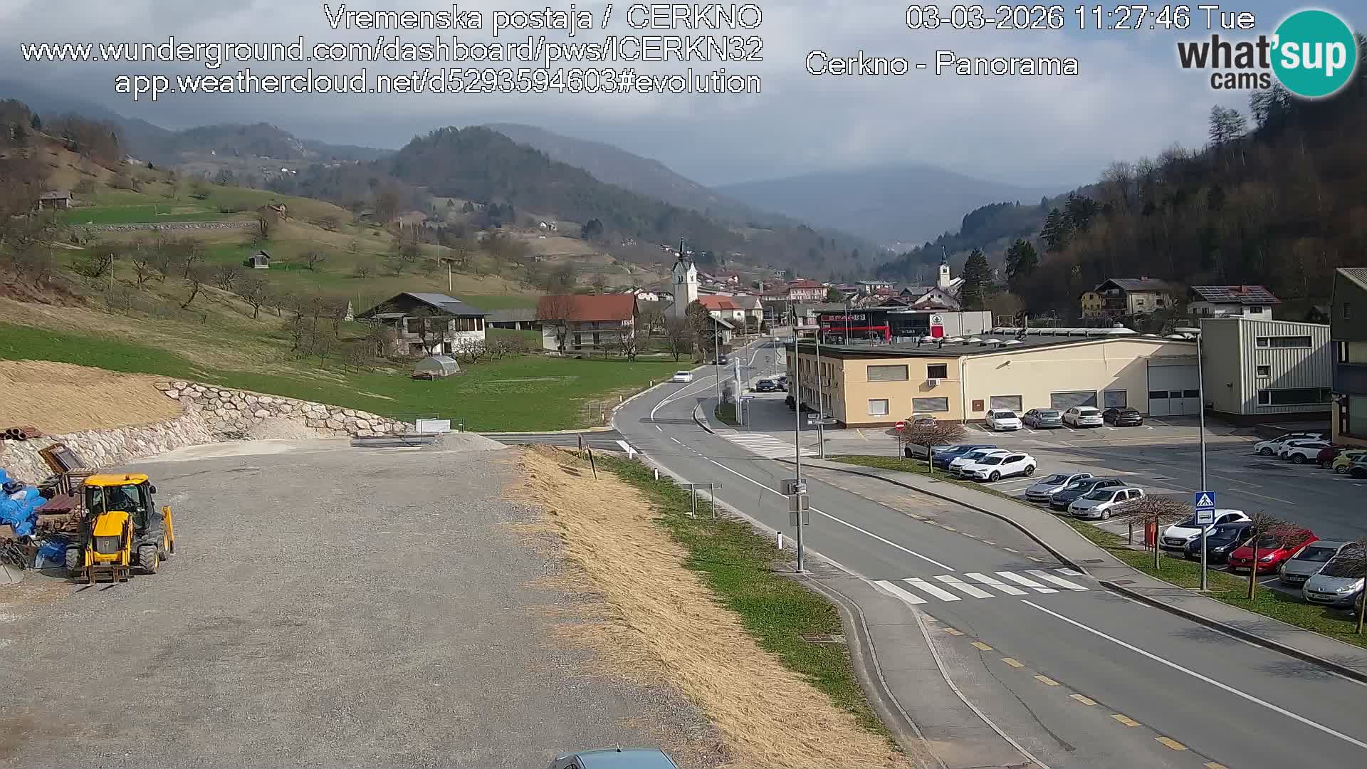 Webcam en direct – Entrée de la ville de Cerkno