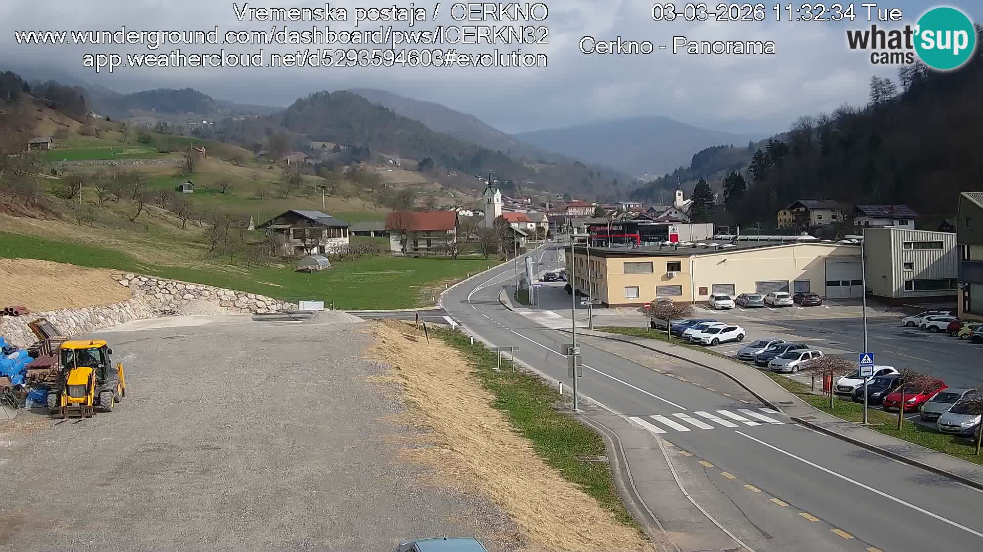 Cerkno entrada a la ciudad Webcam en vivo