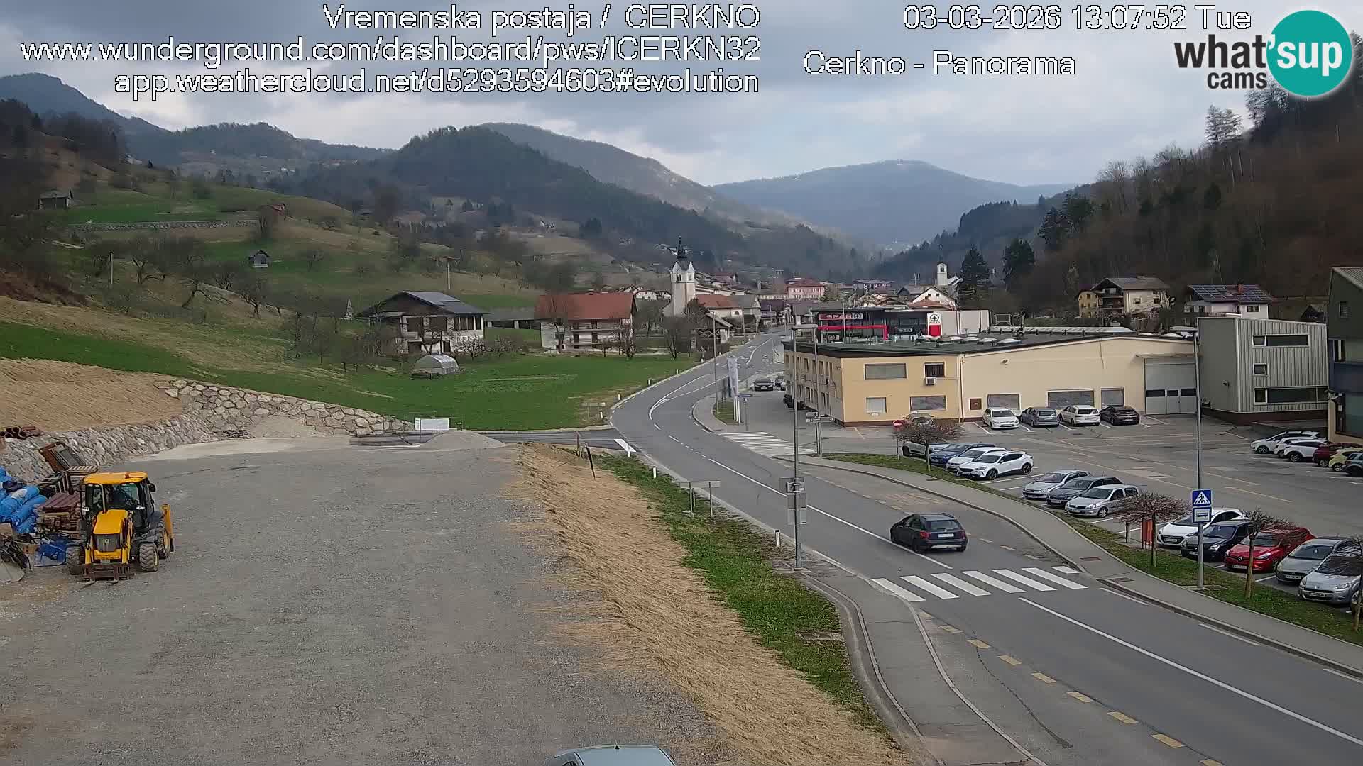 Cerkno entrada a la ciudad Webcam en vivo