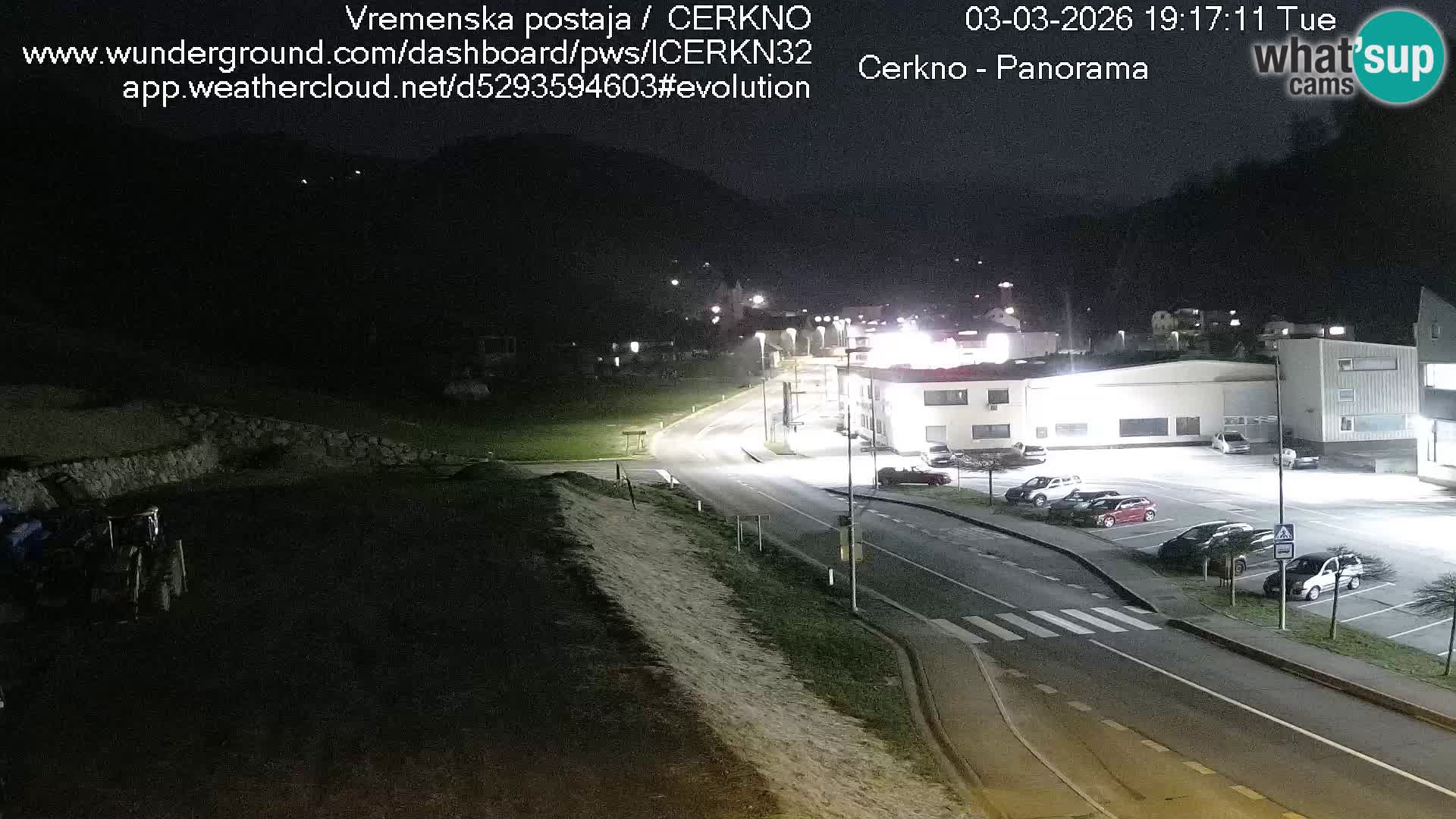 Cerkno entrada a la ciudad Webcam en vivo