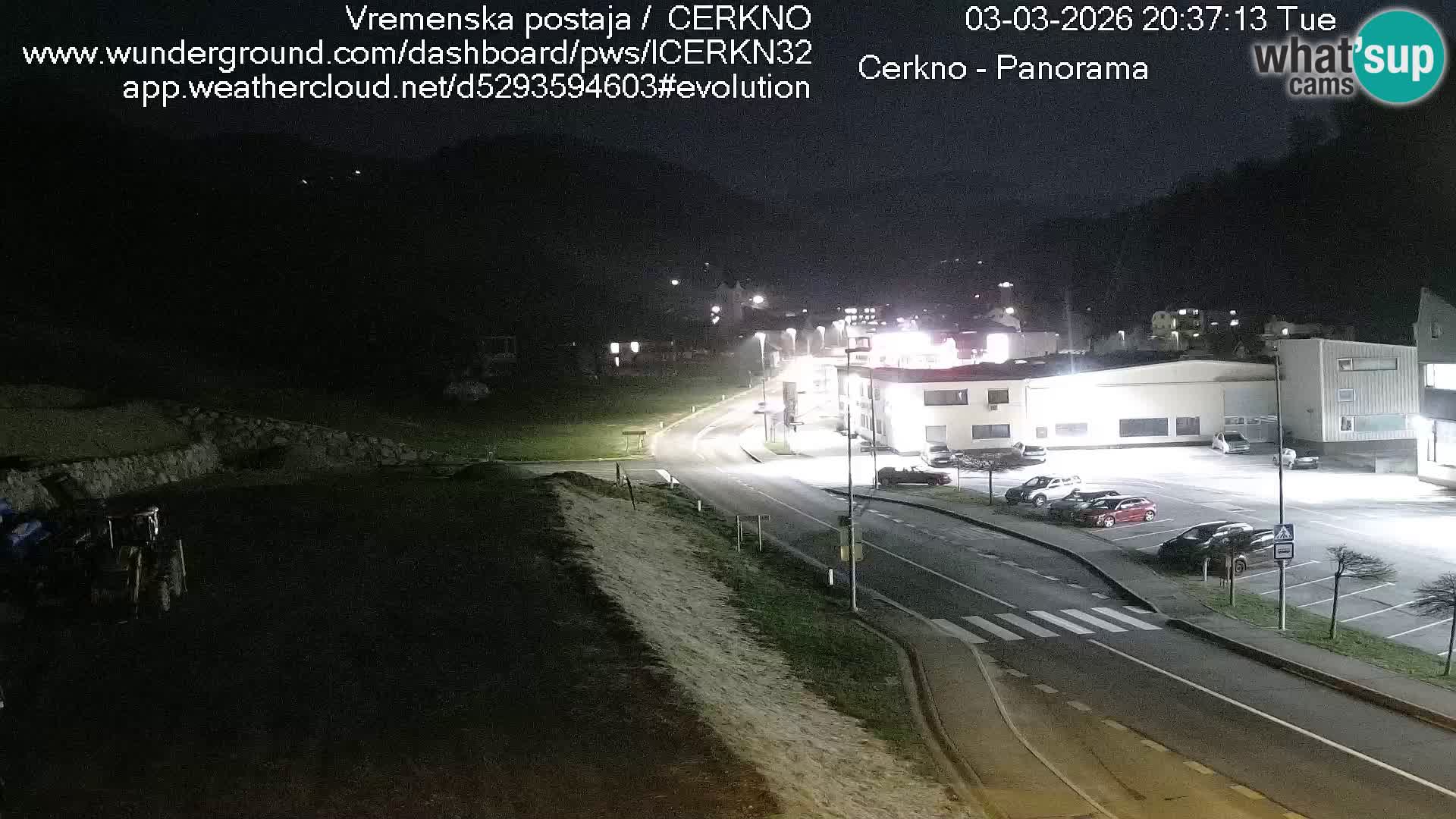 Cerkno entrada a la ciudad Webcam en vivo