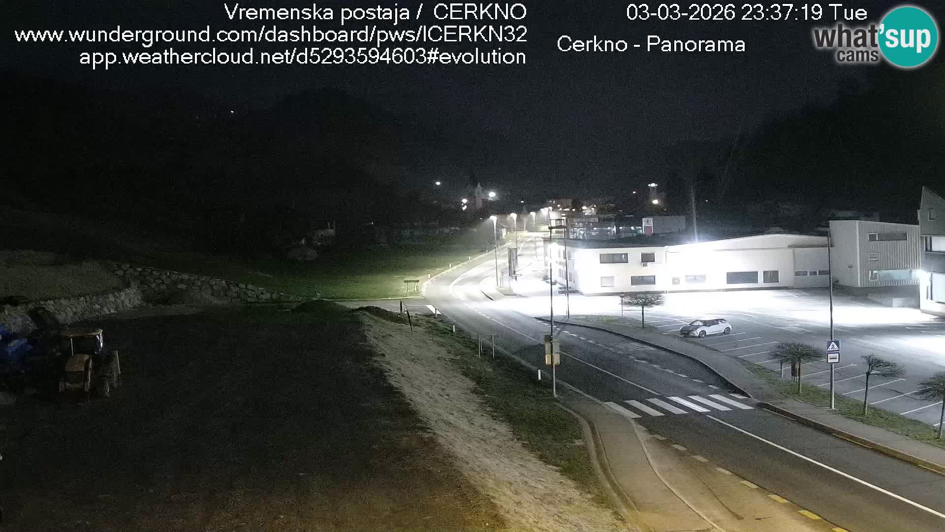 Cerkno entrada a la ciudad Webcam en vivo
