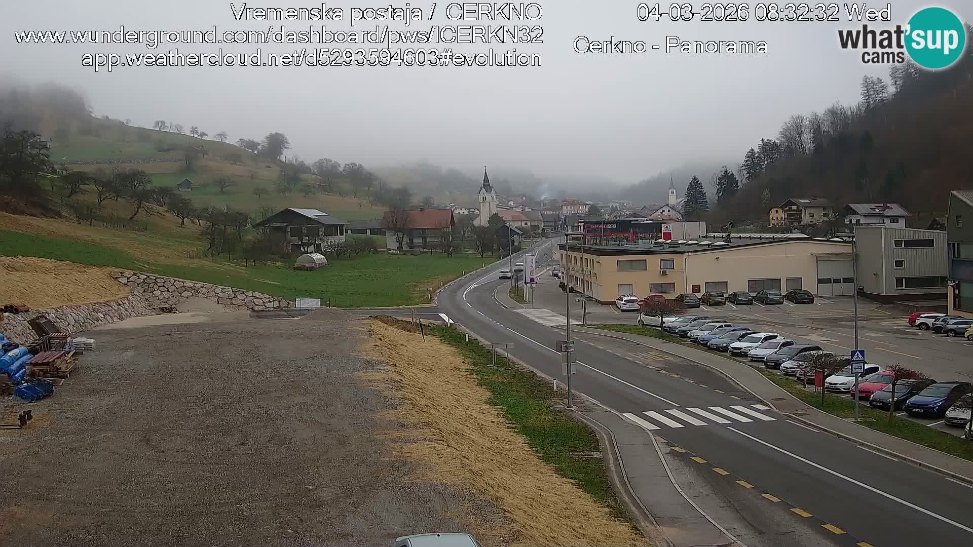 Cerkno entrada a la ciudad Webcam en vivo