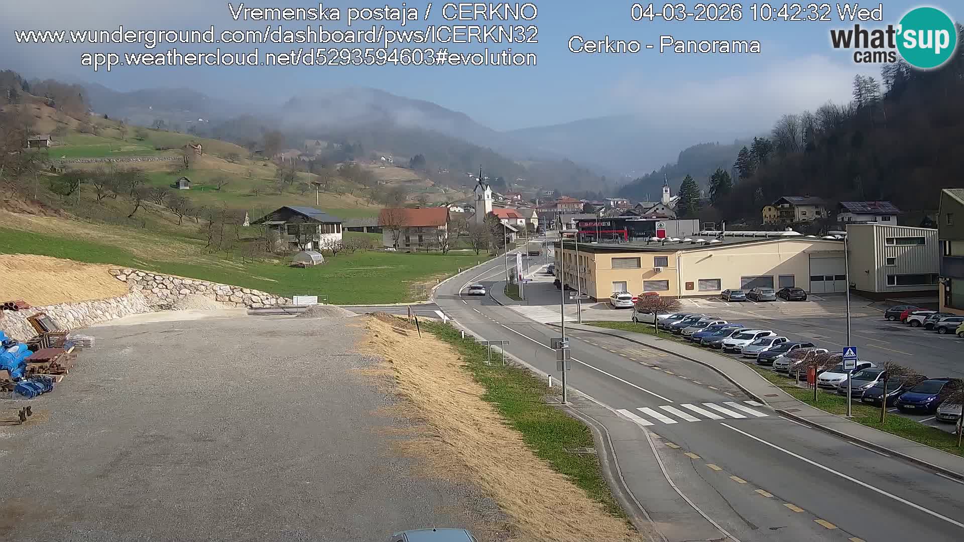 Cerkno city entrance Live Webcam