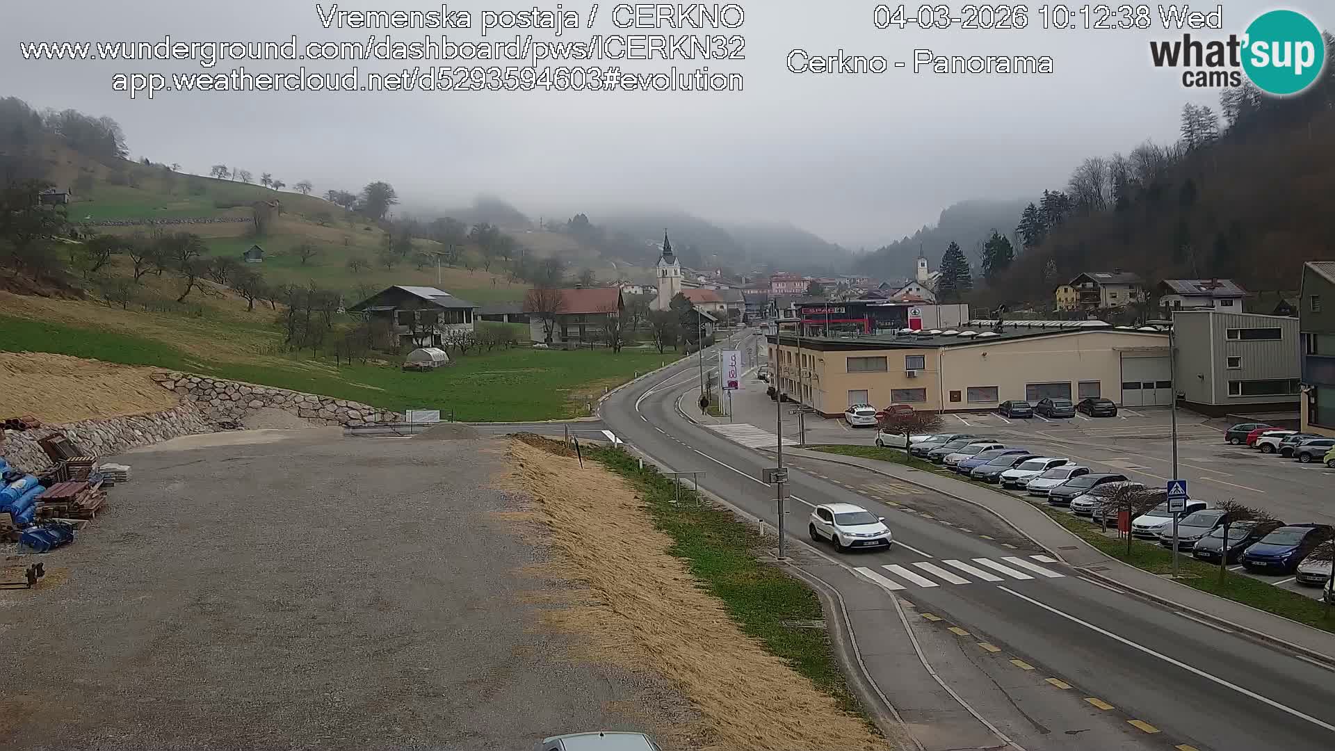 Cerkno entrada a la ciudad Webcam en vivo